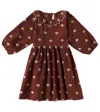 Rylee + Cru Freya Printed Cotton Dress In Brick