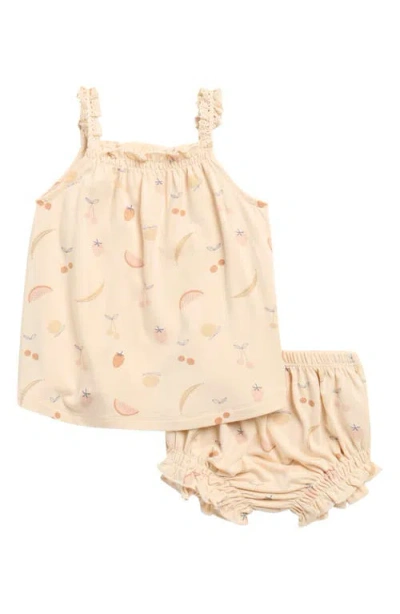 Rylee + Cru Babies'  Fruit Lace Trim Swing Tank & Bloomers Set In Neutral