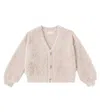 Rylee + Cru Fuzzy Cardigan In Pink