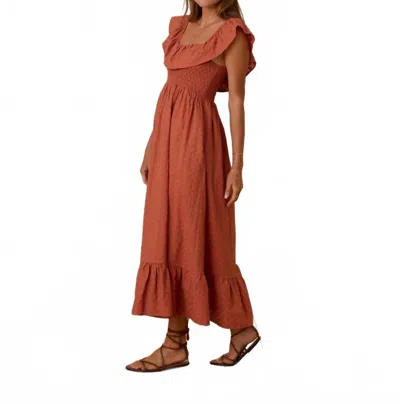 Rylee + Cru Gia Ruffle Dress In Poppy In Multi