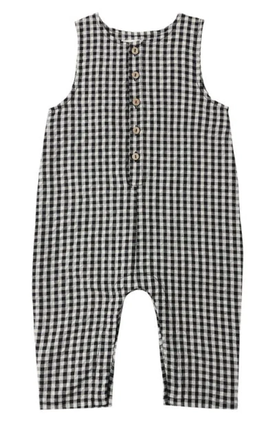 Rylee + Cru Babies'  Gingham Romper In Black