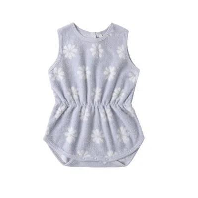 Rylee + Cru Kids' Girl's Cinch Playsuit In Periwinkle Daisy In Purple