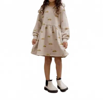Rylee + Cru Kids' Raglan Dress In White In Neutral