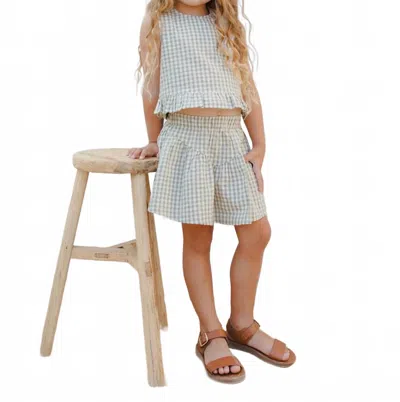 Rylee + Cru Kids' Girl's Sparrow Mini Skirt In Eucalyptus In Gray