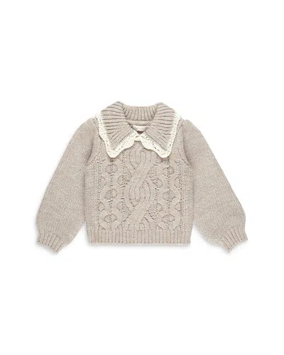 Rylee + Cru Girls' Alice Sweater - Little Kid In Sand