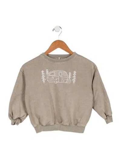 Pre-owned Rylee + Cru Babies' Girls' Camper Graphic Sweatshirt In Neutral