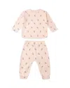 Rylee + Cru Girls' Candy Cane Print Long Sleeve Tee & Pants Set - Baby In Pink