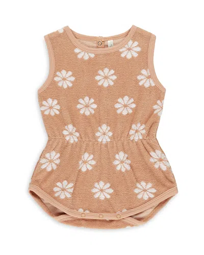 Rylee + Cru Girls' Cinch Floral Bodysuit - Baby In Grapefruit