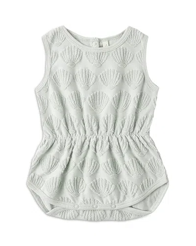 Rylee + Cru Girls' Cinched Seashell Print Playsuit - Baby In Gray