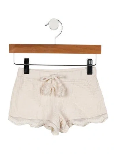 Pre-owned Rylee + Cru Babies' Girls'  Cotton Shorts In Neutral