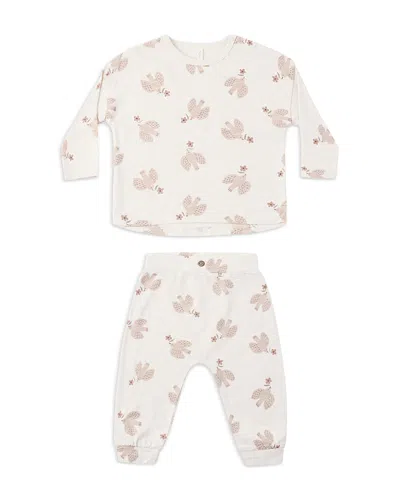 Rylee + Cru Girls' Cotton Sparrows Long Sleeve Tee & Pants Set - Baby In Neutral