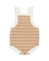 Rylee + Cru Girls' Crochet Romper - Baby In Pink
