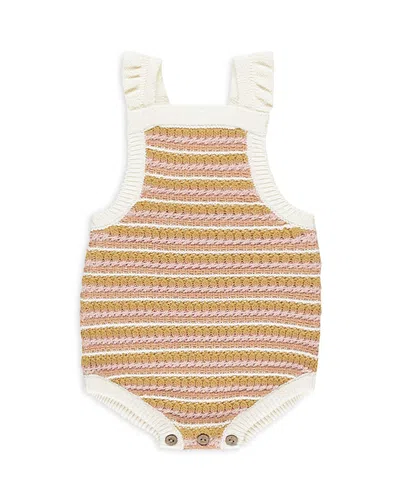 Rylee + Cru Girls' Crochet Romper - Baby In Pink