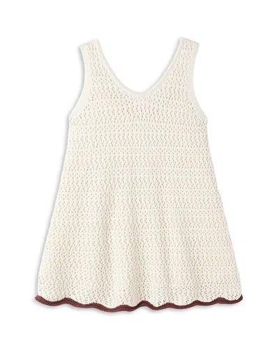 Rylee + Cru Girls' Crochet Tank Mini Dress - Little Kid, Big Kid In Neutral