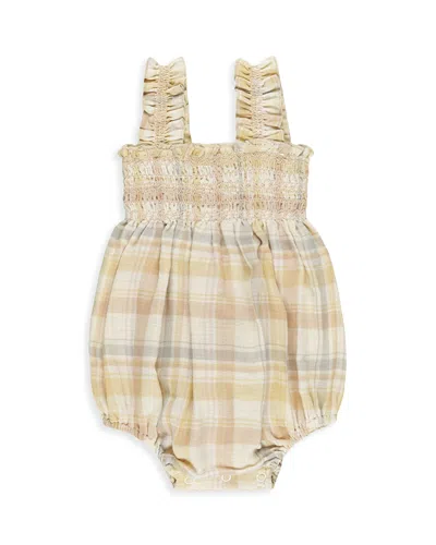 Rylee + Cru Girls' Julia Romper - Baby In Plaid