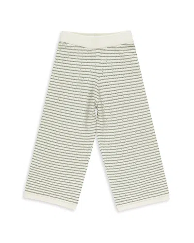 Rylee + Cru Girls' Knit Striped Wide Leg Pants - Little Kid In Ivory