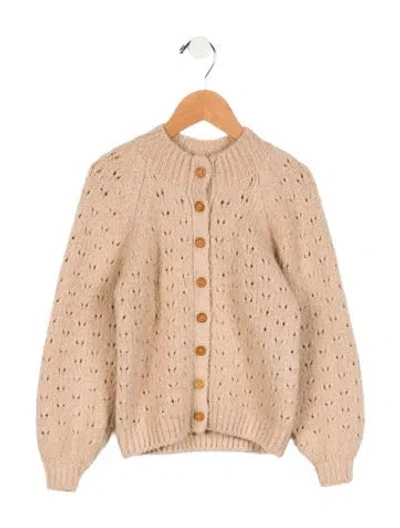 Pre-owned Rylee + Cru Babies' Girls' Knit Sweater In Neutral