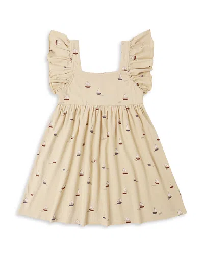 Rylee + Cru Girls' Mariposa Sailboat Print Dress - Little Kid, Big Kid In Brown