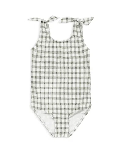 Rylee + Cru Girls' Millie One Piece Swimsuit - Baby In Eucalyptus