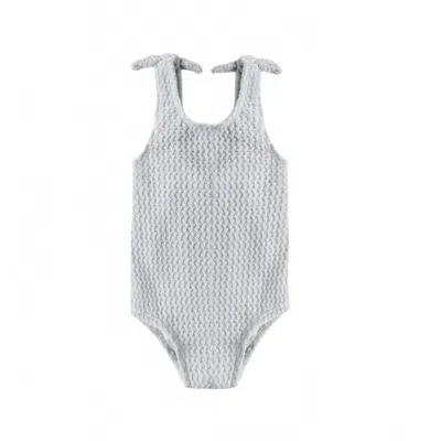 Rylee + Cru Girls Millie One-piece In Dusty Blue In Gray