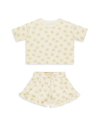 Rylee + Cru Girls' Mosie Daisies Print Top & Shorts Set - Little Kid In Natural