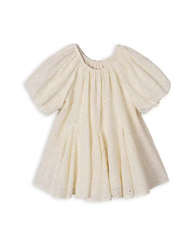 Rylee + Cru Girls' Noralee Maia Heart Eyelet Dress - Little Kid In Neutral
