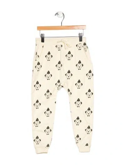 Pre-owned Rylee + Cru Kids' Girls' Pattern Print Jogger Sweatpants In Neutrals