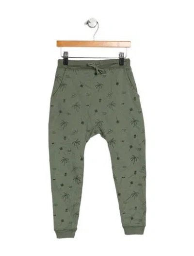 Pre-owned Rylee + Cru Babies' Girls' Patterned Print Jogger Sweatpants W/ Tags In Green