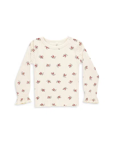 Rylee + Cru Girls' Ribbed Long Sleeved Top - Little Kid In Natural