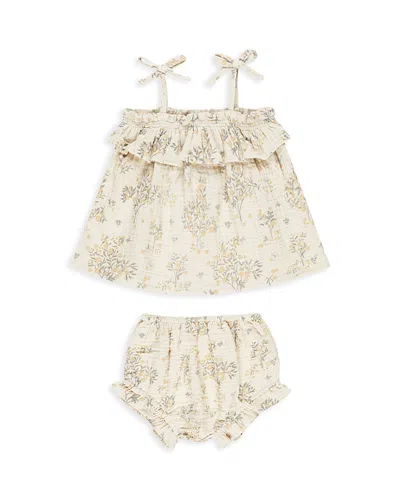 Rylee + Cru Girls' Ruffle Tube Top & Shorts - Baby In Natural
