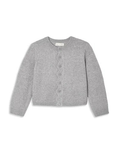 Rylee + Cru Girls' Scalloped Cardigan - Little Kid In Gray