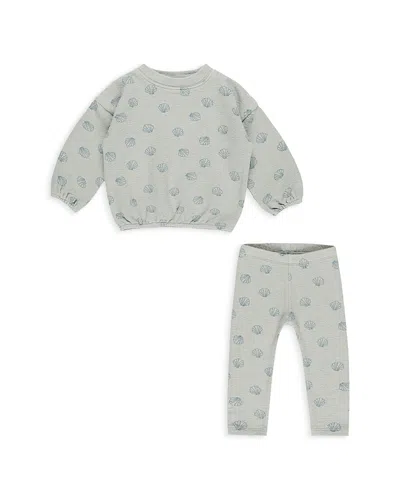 Rylee + Cru Girls' Spongey Knit Sweatshirt & Leggings - Little Kid In Seafoam