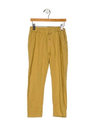 Pre-owned Rylee + Cru Kids' Girls' Straight Leg Pants In Yellow