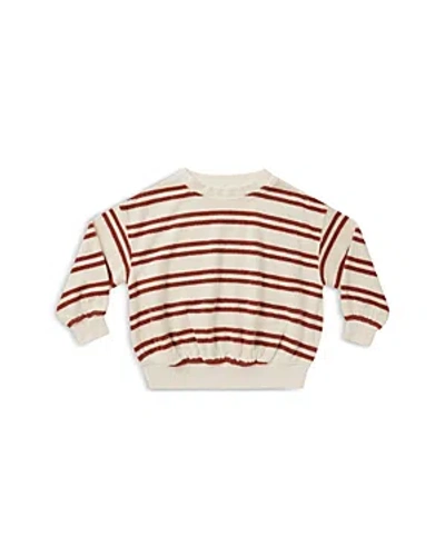 Rylee + Cru Girls' Striped Sweatshirt - Little Kid In Red Stripe