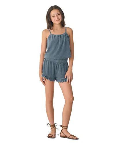 Rylee + Cru Girls' Teen Faye Top & Shorts Set - Big Kid In Blue