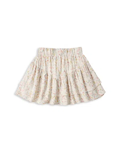 Rylee + Cru Girls' Tiered Mini Skirt - Little Kid In Neutral