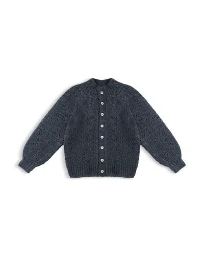 Rylee + Cru Girls' Tulip Pointelle Cardigan - Little Kid In Blue