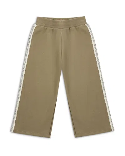 Rylee + Cru Girls' Wide Leg Sweatpants - Little Kid In Green