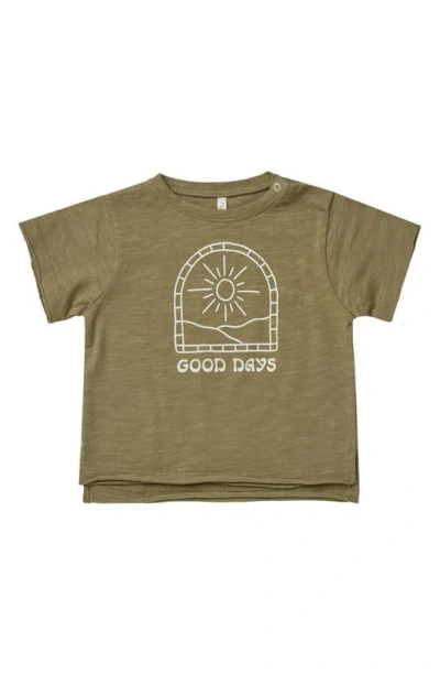 Rylee + Cru Babies' Good Days Graphic T-shirt In Olive