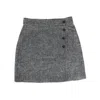 Rylee + Cru Houndstooth Button Skirt In Ivory/black In Multi
