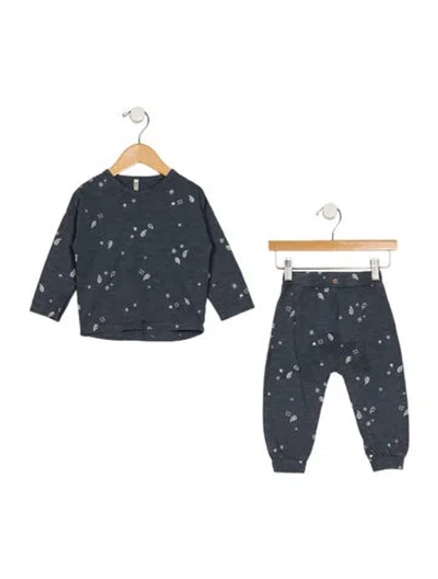 Pre-owned Rylee + Cru Babies' Infant Boy Patterned Two Piece Set In Blue