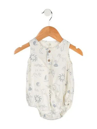 Pre-owned Rylee + Cru Babies' Infant Boys' Graphic Print One-piece In Blue/neutrals