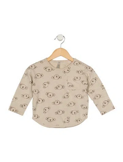 Pre-owned Rylee + Cru Babies' Infant Boys Pattern Printed Long Sleeve Shirt In Neutrals