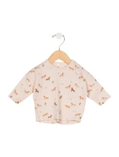 Pre-owned Rylee + Cru Babies' Infant Boys Pattern Printed Snap Closure Shirt In Pink