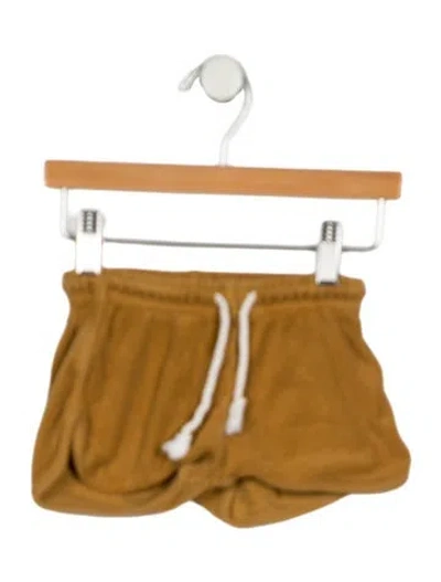 Pre-owned Rylee + Cru Babies' Infant Girls Drawstring Closure Shorts In Brown