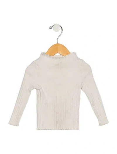 Pre-owned Rylee + Cru Babies' Infant Girls Knit Patterned Shirt In Neutrals