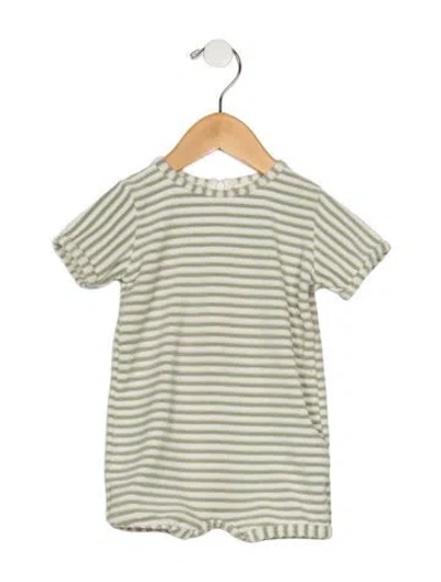 Pre-owned Rylee + Cru Babies' Infant Girls Pattern Printed Zip Closure Onesie In Green/neutrals