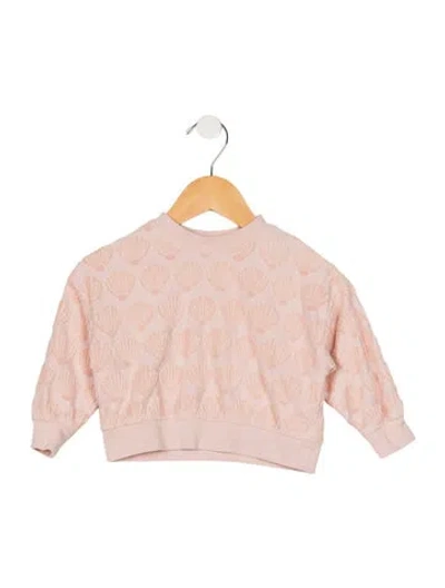 Pre-owned Rylee + Cru Babies' Infant Girls' Patterned Sweatshirt In Pink