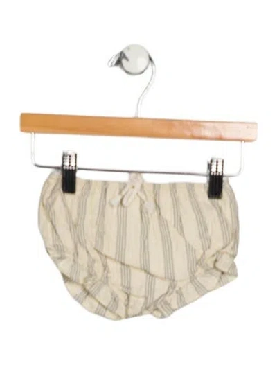 Pre-owned Rylee + Cru Babies' Infant Girls' Striped Pattern Bloomers W/ Tags In Neutrals