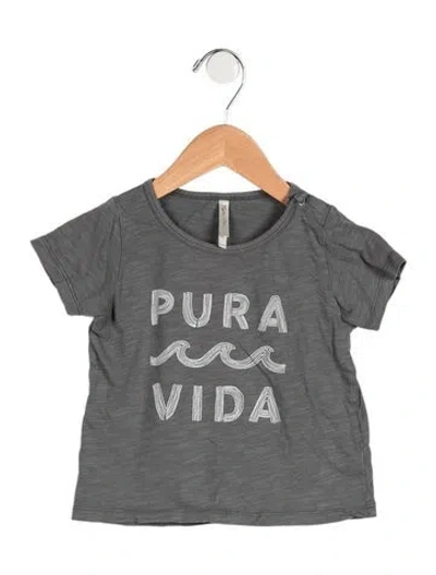 Pre-owned Rylee + Cru Babies' Infants Girls Short Sleeve T Shirt In Grey